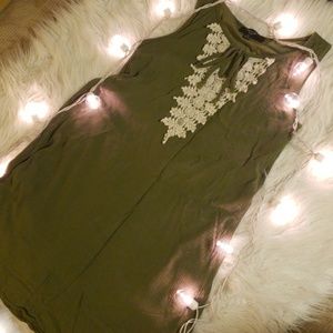 Olive Green Slip Dress